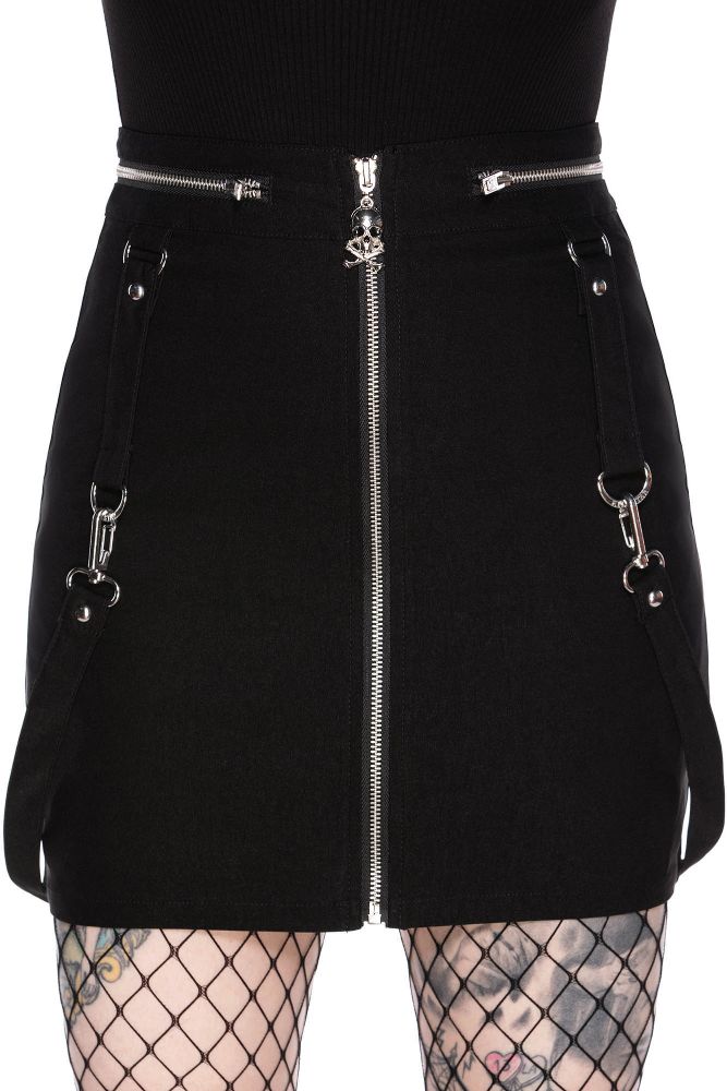 KILLSTAR Pretty Kitty Mini Skirt Skirt Black
