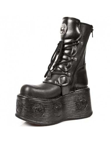 New Rock BOOT METALLIC M-1473-S3 platform genuine leather unisex