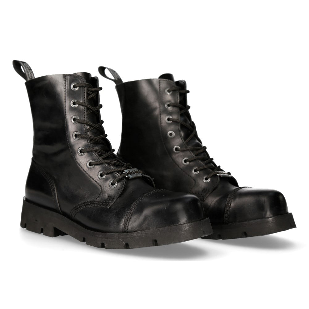 New Rock Boots Stiefel Boots Echtleder 8 Loch mit Stahlkappe (weiches, feinnarbiges Leder)