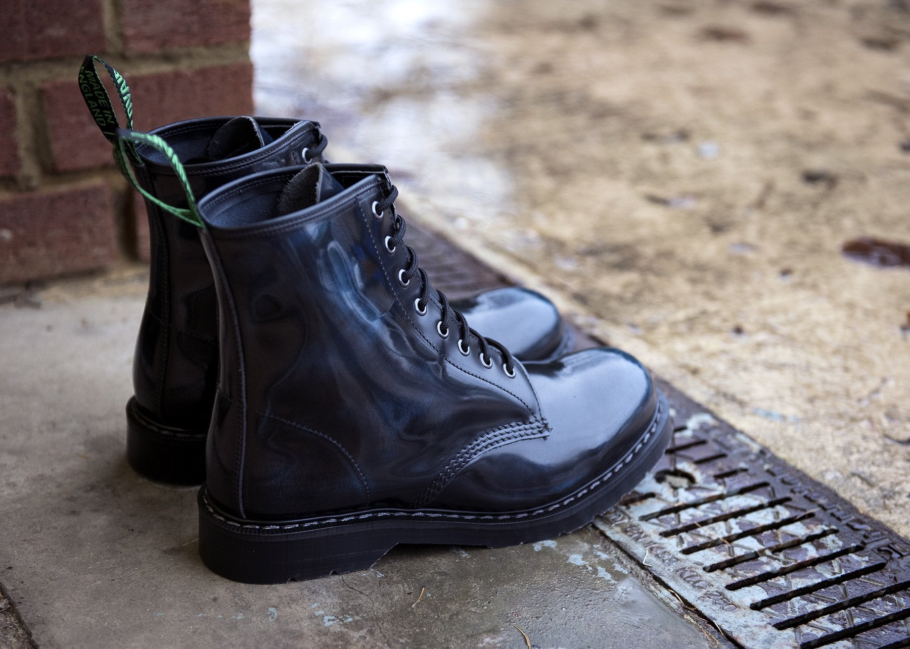 Solovair ブーツ ネイビー 8ホール made in UK（SOLOVAIR グリーン 