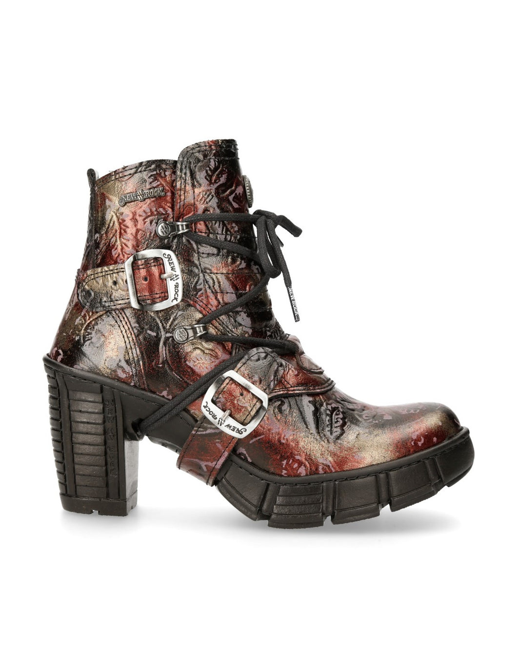 New Rock Shoes Vintage Brocade M-TRCASCO004-S3 Genuine Leather