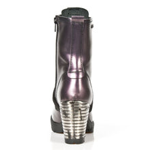 Lade das Bild in den Galerie-Viewer, New Rock Damenstiefelette Absatz Boots Schuhe Gothic Lila
