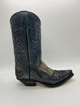 Load image into Gallery viewer, Sendra Boots Western Cowboy Boots Biker Boots 3241 Denver Azul Dirty Hueso
