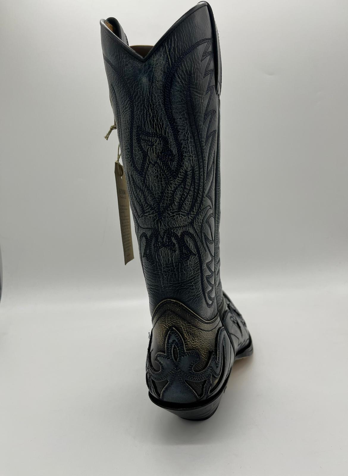Sendra Stiefel Western Cowboystiefel Biker Boots 3241 Denver Azul Dirty Hueso