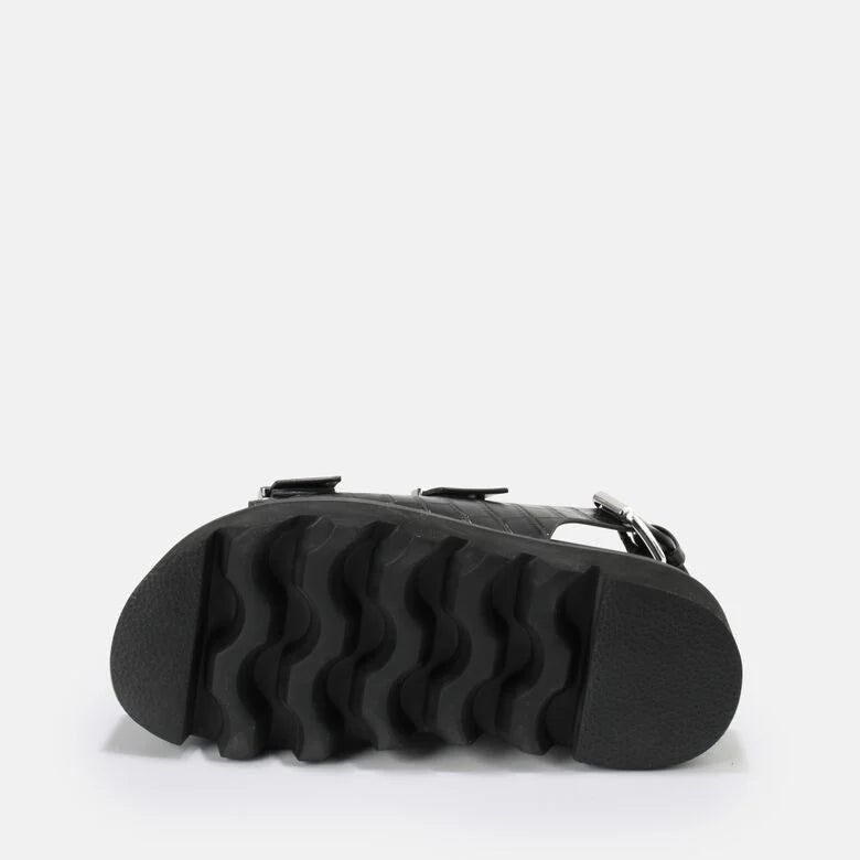 Buffalo Platform Croc Sandal Vegan Black