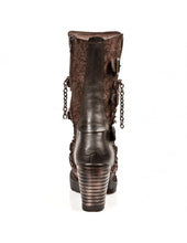 Lade das Bild in den Galerie-Viewer, New Rock Trail TR008-C1 Steampunk Leder Boots Braun Bronze

