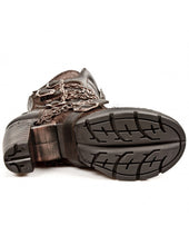 Lade das Bild in den Galerie-Viewer, New Rock Trail TR008-C1 Steampunk Leder Boots Braun Bronze
