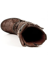 Lade das Bild in den Galerie-Viewer, New Rock Trail TR008-C1 Steampunk Leder Boots Braun Bronze
